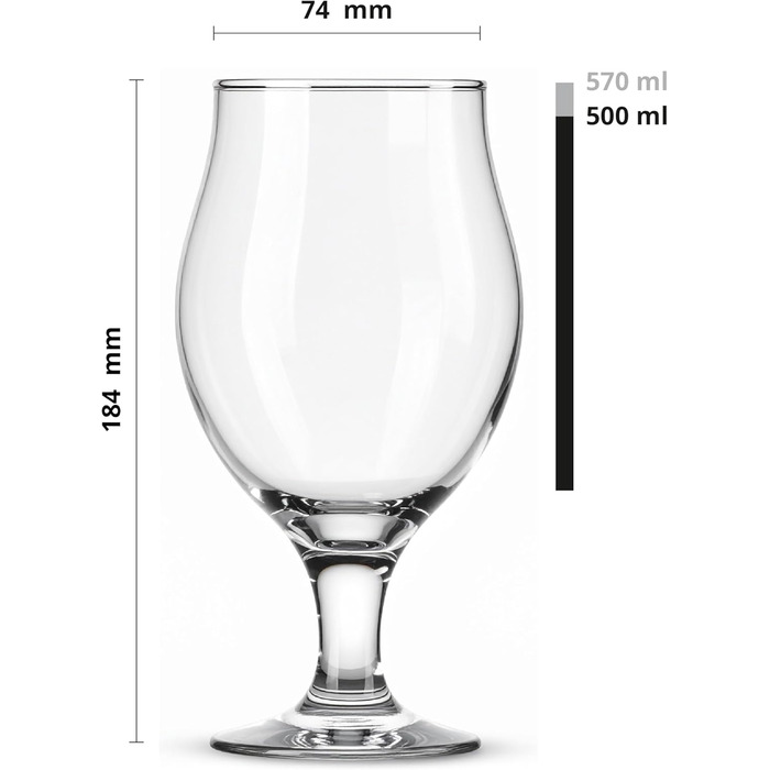 Набір келихів для пива 6 шт 500 мл Glasmark KROSNO 1992