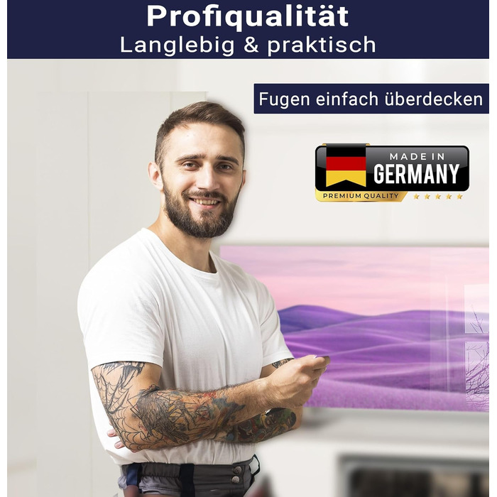 Кухонний фартух timalo зі скляним виглядом Північне море, очерет, захід сонця, океан, солома 2 мм акрилове скло Бризок настінний для плити, кухонний скляний фартух, акрилова скляна настінна панель, панель для фартуха (80 x 50 см, 306- Фіолетовий пейзаж)