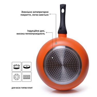 Глибока сковорідка Fissman PENETTA 24x7,7 см індукційна (4778)
