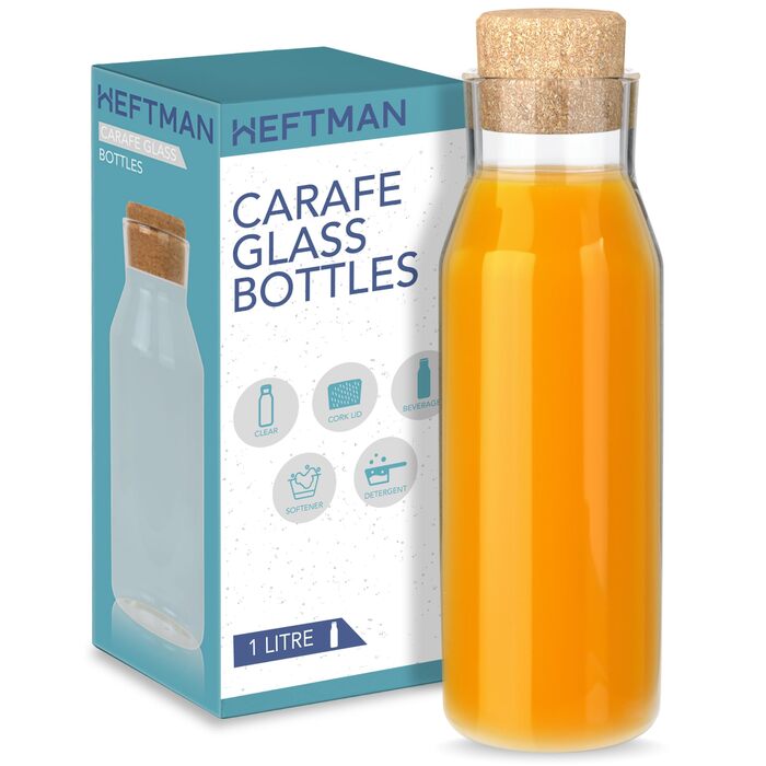 Стеклянная бутылка-графин 1 л HEFTMAN