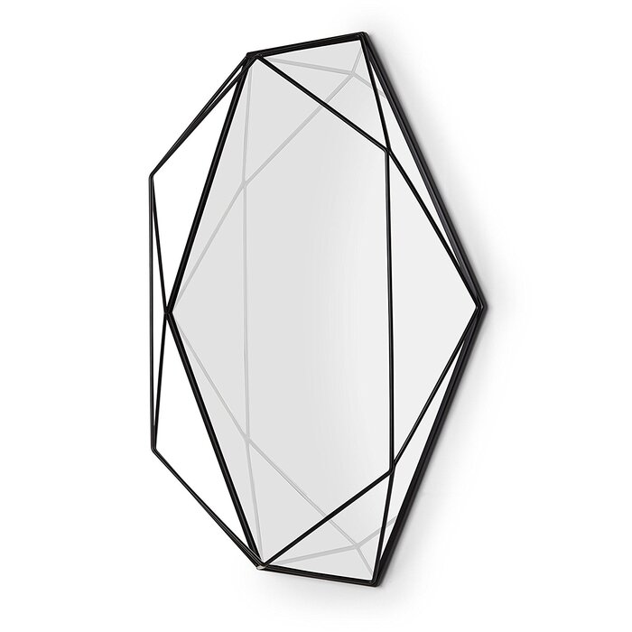 Настінне дзеркало 56,5x42,5x8,3 см чорне Prisma Umbra
