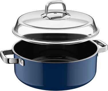 Жаровня 6 л со стеклянной крышкой 24 см Tim Raue Edition, синий Fusiontec Mineral Pro WMF