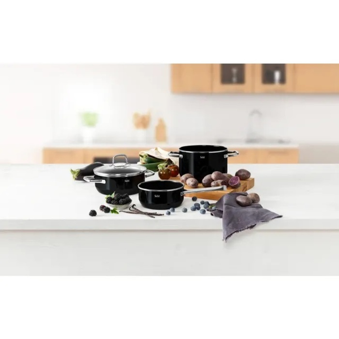 Набір кухонного посуду, 4 предмети, чорний Silargan® Elegance Silit