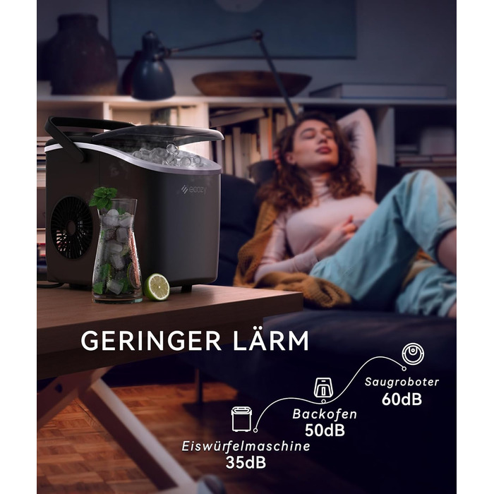 Компактный ледогенератор с функцией самоочистки 100 Вт ecozy
