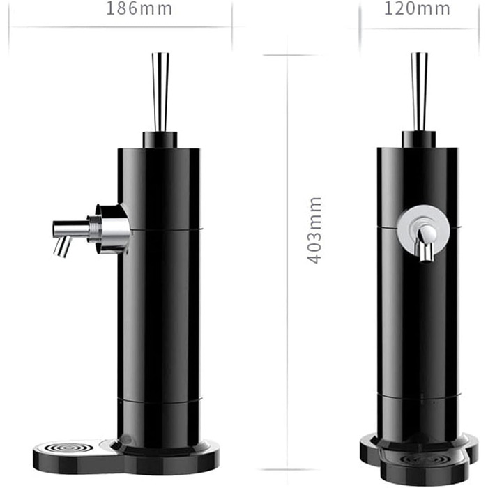 Міні-пивоварня для пива в банках, піноутворювач для пива, компактний диспенсер для пива. Перетворіть кожну банку на розливне пиво, як у пабі Ідеальний подарунок чоловікові на день народження, на День батька. Сріблястий (Чорний)