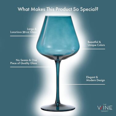 Набір кольорових кришталевих келихів для вина 5 шт 590 мл Khen