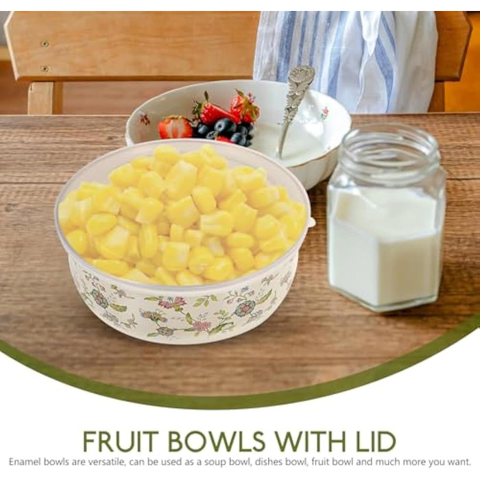 Наборы эмалированных мисок с крышками 5 предметов RSBFER