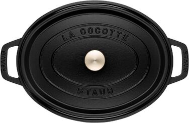 Чавунна жаровня/кокот STAUB, овальна 6,7 л, (41 см, чорна)