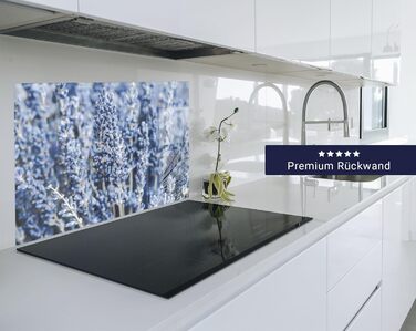 Кухонний фартух timalo зі скляним виглядом Північне море, очерет, захід сонця, океан, солома 2 мм акрилове скло Бризокості для плити, кухонний скляний фартух, акрилова скляна настінна панель, захисна панель для фартуха (180 x 58 см, 322- Блакитно-лавандов