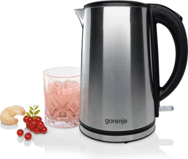 Gorenje Электрочайник, 1,5л, двойные стенки, Strix контроль, нерж.