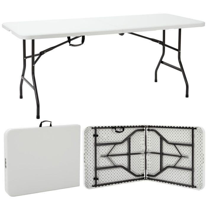 Розкладний стіл 180x74 см білий Velway