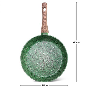 Глибока сковорідка Fissman MALACHITE 26x6,5см (14310)