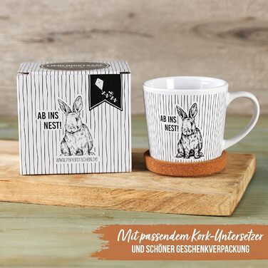 Паперовий дракон. Високоякісна керамічна кружка з корковою підставкою в тон прикраса столу журнальний столик кавова кружка у повітрі до Великодня (До гнізда)