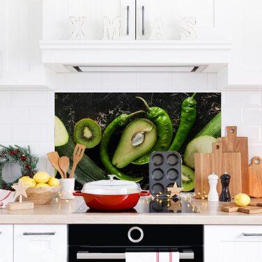 Дизайнерський кухонний бризкозахисний екран з алюмінієвого композиту, кухонний фартух, товщина 3 мм, 60x100 см, (харчовий)