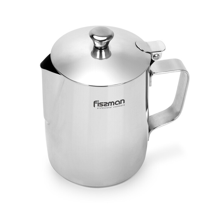 Молочник 600 мл з кришкою Fissman нержавіюча сталь (5249)