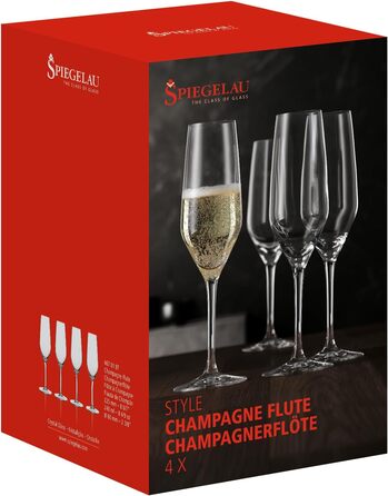 Набір із 4 бокалів для шампанського 240 мл, Style Spiegelau