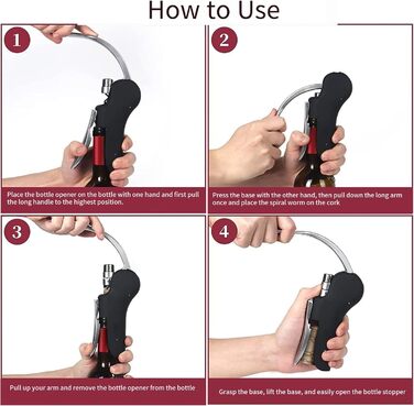 Профессиональный штопор с эргономичной ручкой jiingekk