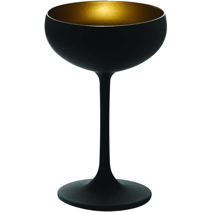 Бокалы для шампанского 230 мл, набор 6 предметов , черный/золотистый Elements Stölzle Lausitz