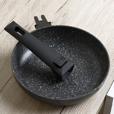 Сковорідка для смаження Fissman FIORE 28x5,4 см зі знімною ручкою (14295)