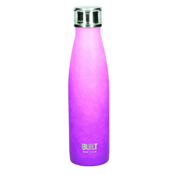 Бутылка металлическая Built, с двойными стенками, розовая, 500 мл