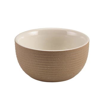 Миска кругла 350 мл, 11.4*5.6 см, Kava White Stoneware Ribbed, GenWare