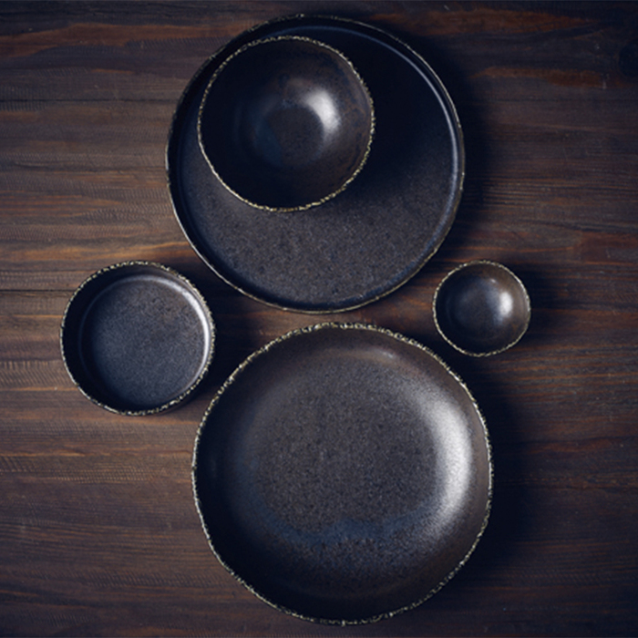 Миска глубокая круглая 20*h 5.3 см, 580 мл, Terra Porcelain Roko Cinder Black, GenWare