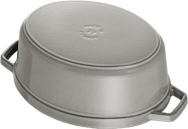 Чавунна жаровня/кокот STAUB, овальна 6,7 л, (17 см, графітово-сіра)