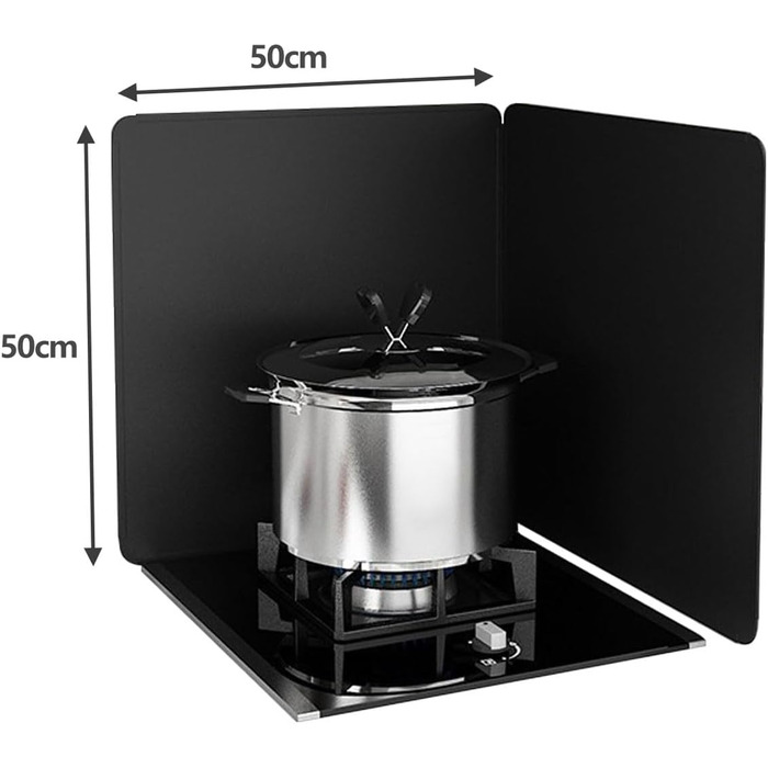 Складаний бризкозахисний екран для кухні, бризкозахисний екран для плити, легко миється, підтримує чистоту плити та кухонного фартуха (40 x 40 см) (50 x 50 см)