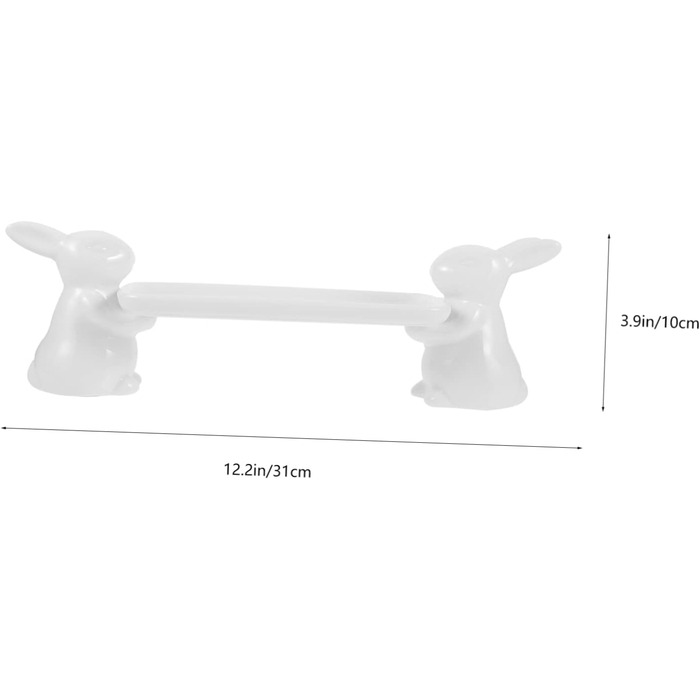 Керамічний сервірувальний піднос з милими кролики 31 х 10 см VICASKY