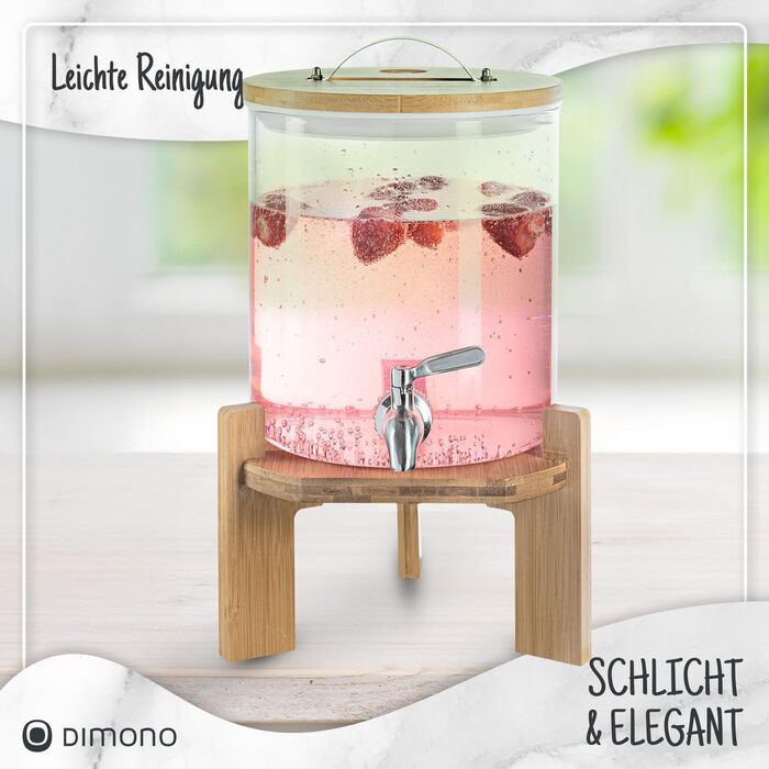 Диспенсер для напоїв зі сталевим краном 5 л Dimono