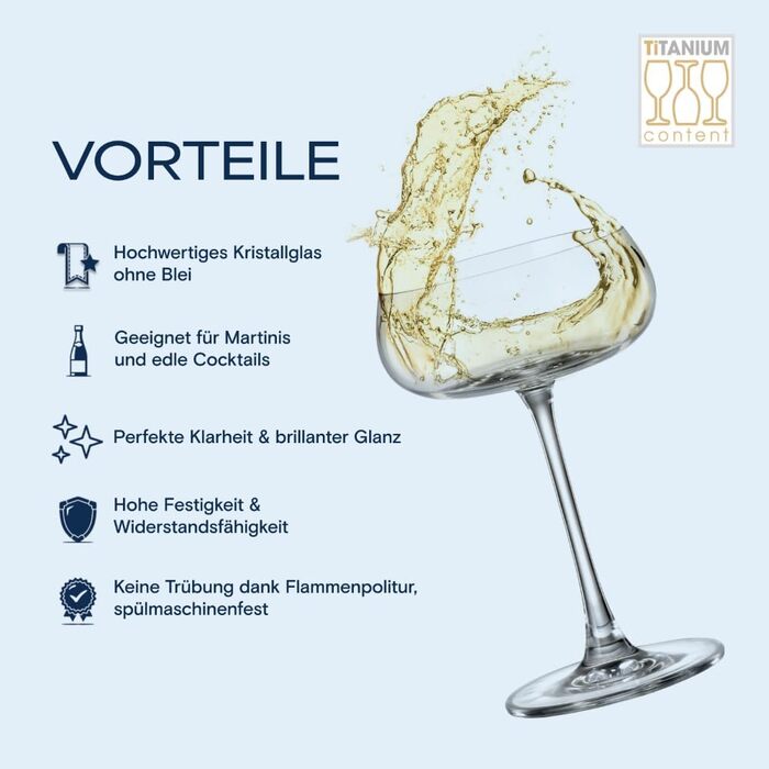 Кришталеві келихи для коктейлів 6 шт 300 мл BOHEMIA CZECH REPUBLIC