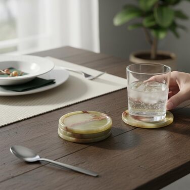 Набір підставок для напоїв з мармуру 6 шт SPESHSTONES