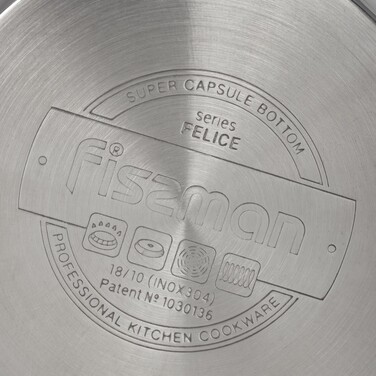 Ковш Fissman FELICE 14x7 см/1,0 л, без крышки нержавеющая сталь (5327)