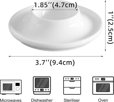 Керамічні підставки для яєць Cinf у горошок, подарунковий набір із 4 порцелянових підставок для сніданку та приготування їжі, міцні, легко миються, багаторазові (підставки для яєць, упаковка з 4 шт. )