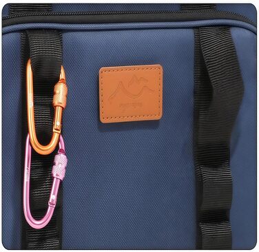 Водонепроникна термосумка для пікніка для кемпінгу, походів на пляж, регульований ремінь, містке відділення-холодильник, конструкція для зберігання, ізольовані продукти для використання на свіжому повітрі (синя)