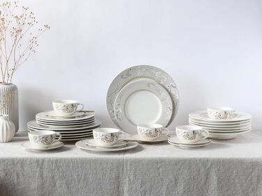 Набор посуды на 6 персон, 30 предметов, белый Palacio Creatable