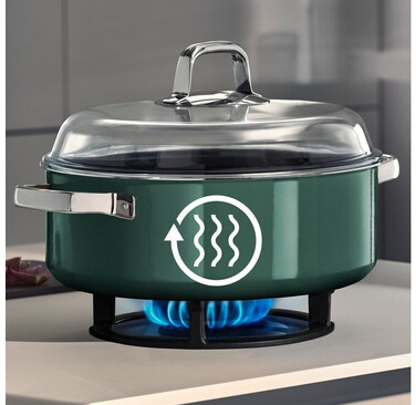 Жаровня 6 л со стеклянной крышкой 28 см, эвкалипт Fusiontec Mineral Pro WMF