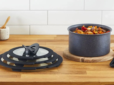 Набор стеклянных крышек Tefal Ingenio, 16см, 18см, 20см, стекло, пластик, черный