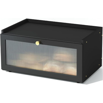 Бамбуковая хлебница 40 x 25 x 21 см черный AINILE