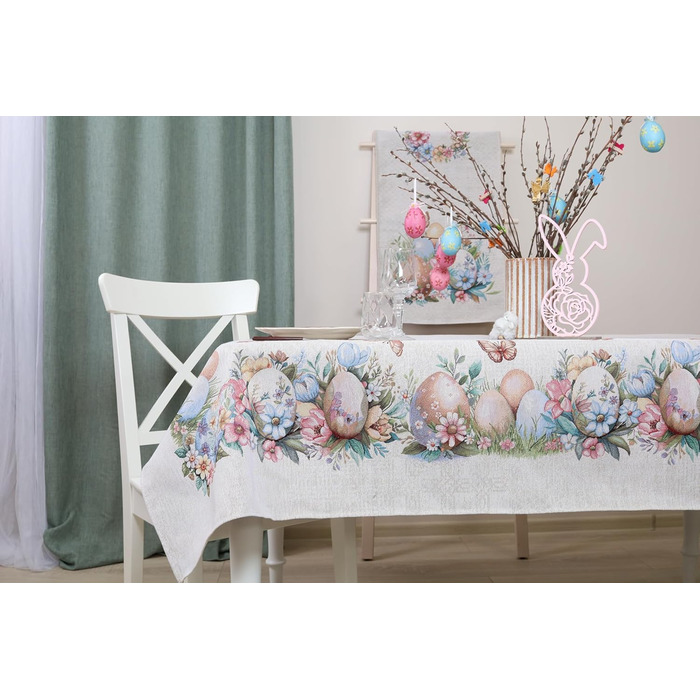 Скатертина 140 х 240 см "Пасхальні яйця" textile idea