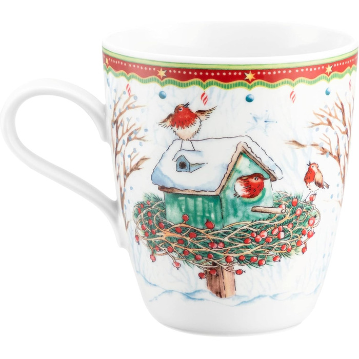 Рождественская кружка с ручкой 400 мл Снеговик, фарфор Seltmann Weiden