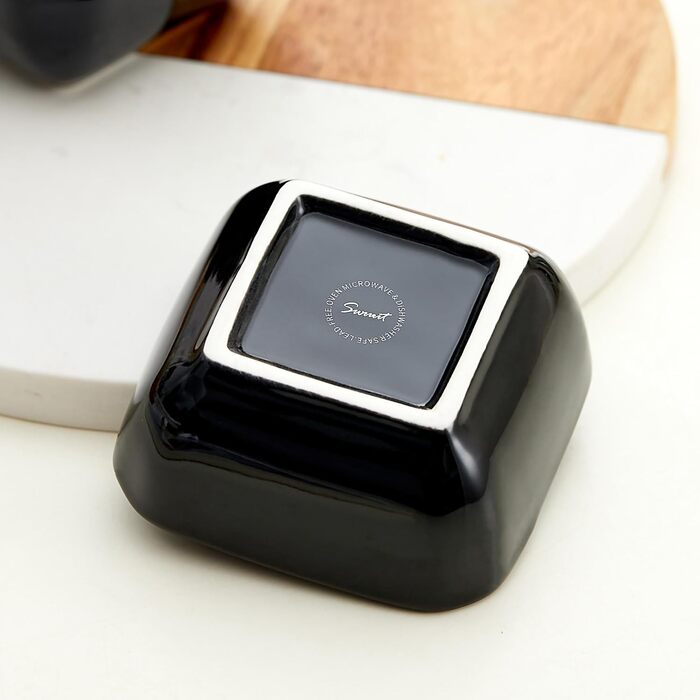 Набор из 6 керамических мисок для соусов 0,09 л, черный Swuut