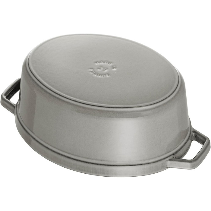 Чавунна жаровня/кокот STAUB, овальна 6,7 л, (17 см, графітово-сіра)