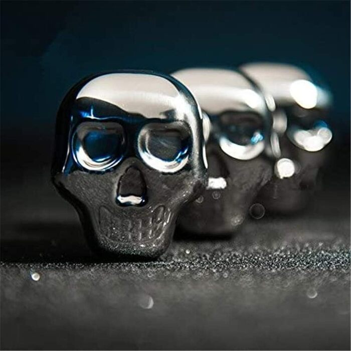 Набір металевих охолоджуючих каменів для віскі у формі черепів Ulalaza