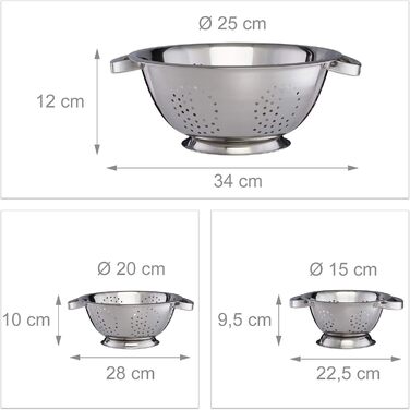 Набір сит-друшляк Relaxdays