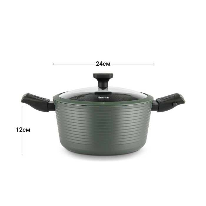 Каструля Fissman BRILLIANT 24x12см / 4,5л зі знімними ручками (14382)