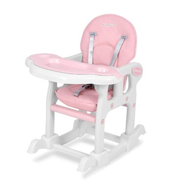 Детский стульчик для кормления 5-в-1 розовый Ricokids