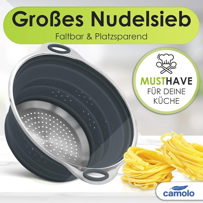 Сито для пасти з нержавіючої сталі та силікону camolo