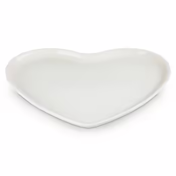 Блюдо сервірувальне у формі серця 32 см, бежеве Heart Le Creuset