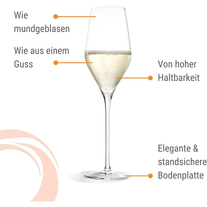 Бокалы для шампанского 265 мл, набор 6 предметов, Exquisite Royal Stölzle Lausitz